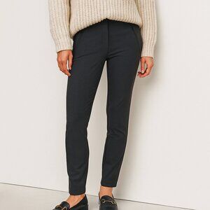 Vince Tailored Slim Leg Black Trousers Zip Pocket Size 8 (Vince)